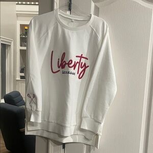 White Liberty Lacrosse Sweatshirt